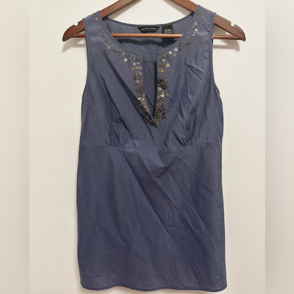 New York & Company Blue Top SIZE 10